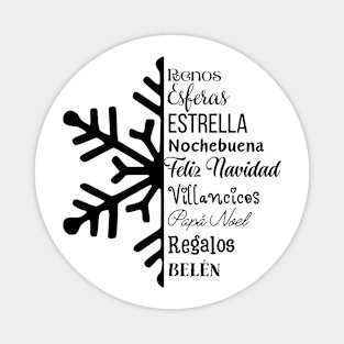 Christmas Snowflake Spanish Language Magnet